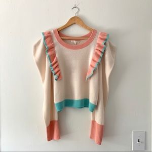 LoveShackFancy NWT XL Greece Pullover Azalea Garden